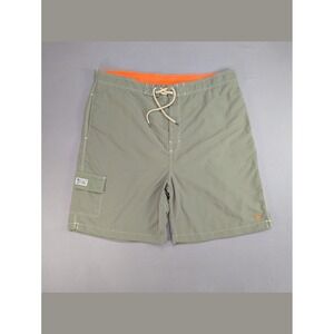 Polo Ralph Lauren XXL Olive Green Cargo Swim Trunks Orange Waist